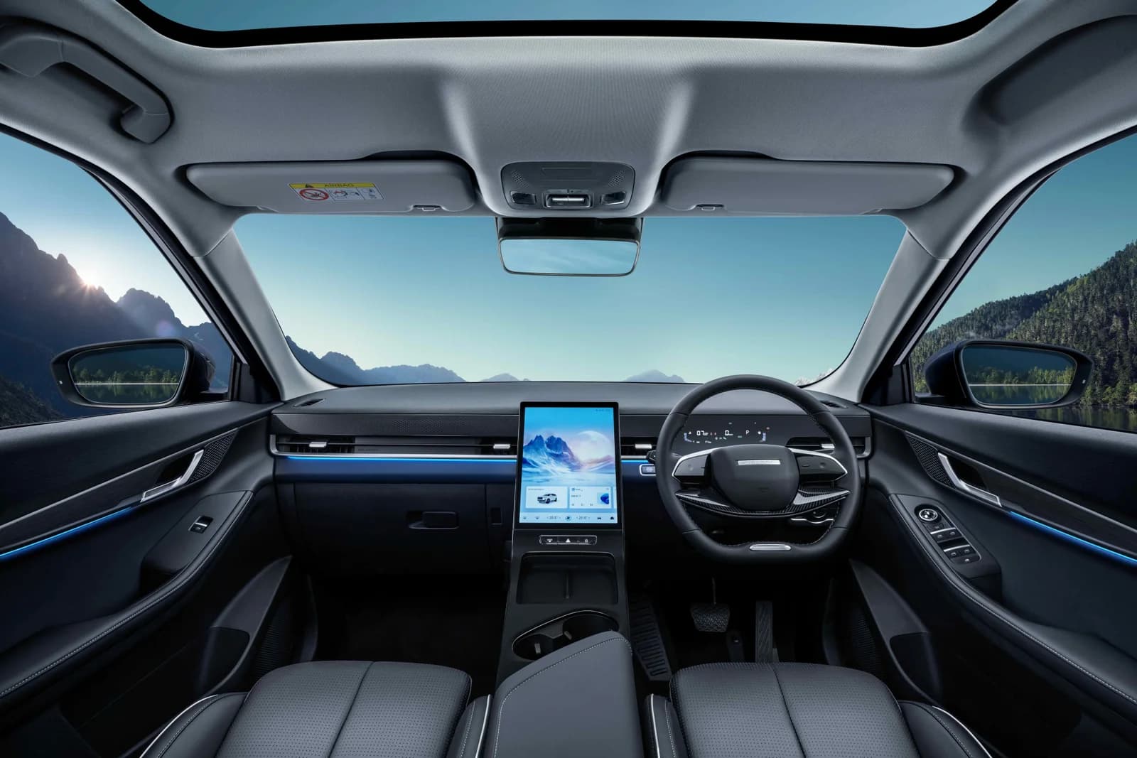 Luxury SUV interior cabin experience
